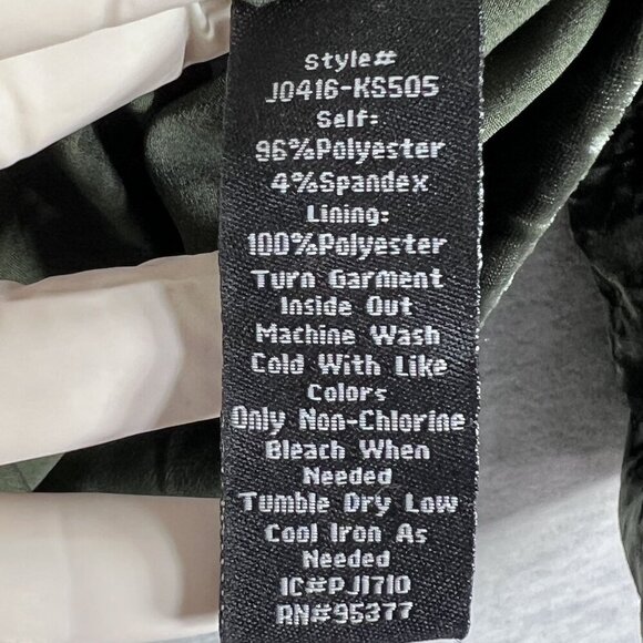 Sanctuary Womens M Crushed Velvet Zip Jacket Olive Green Dark Academia Timeless - Picture 15 of 16